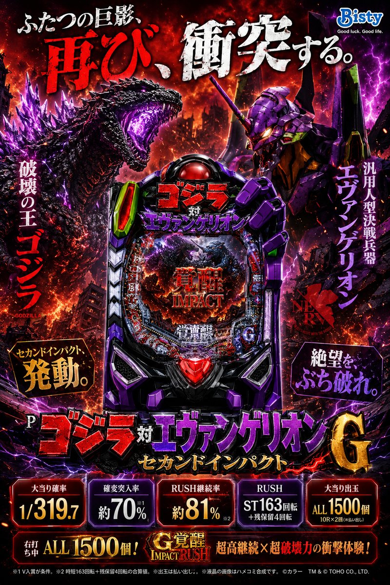 Ｐ　ゴジラ対エヴァンゲリオン　セカンドインパクト　Ｇ
