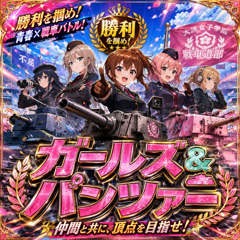パチスロ　ガールズ＆パンツァー - 機種画像
