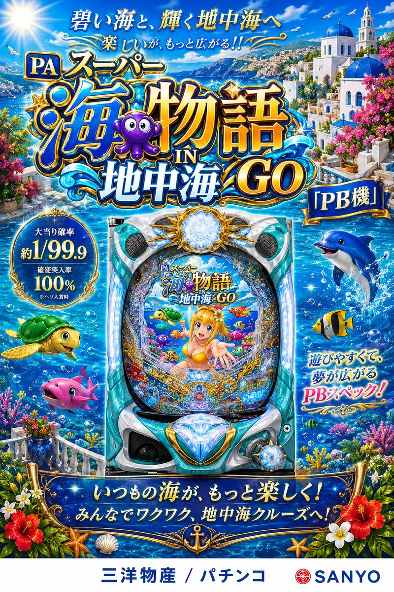 ＰＡスーパー海物語ＩＮ地中海ＧＯ「ＰＢ機」