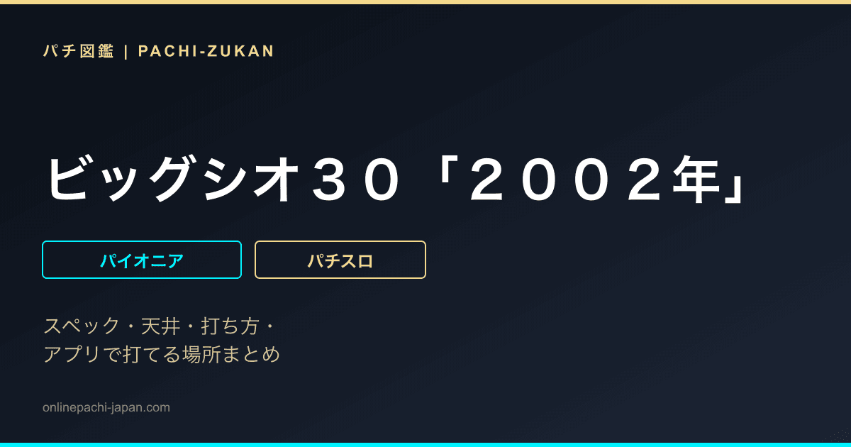 ビッグシオ３０「２００２年」