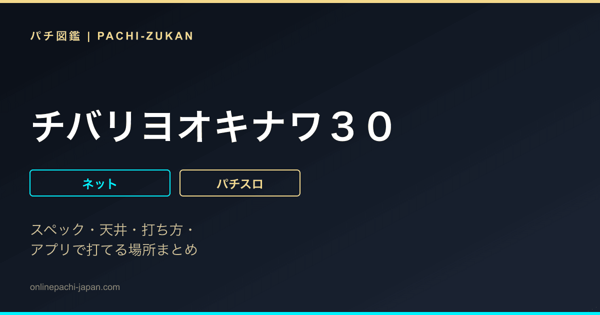 チバリヨオキナワ３０