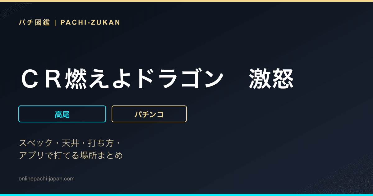ＣＲ燃えよドラゴン　激怒