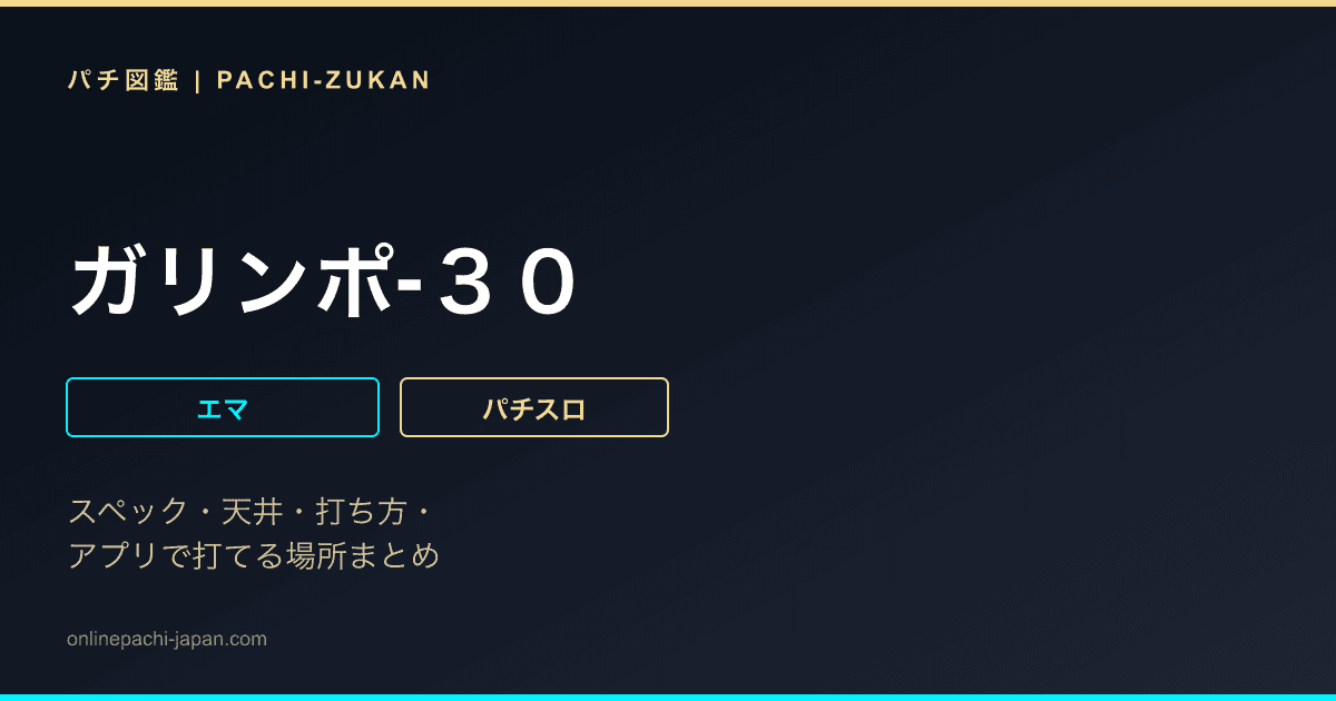 ガリンポ‐３０ - 機種画像