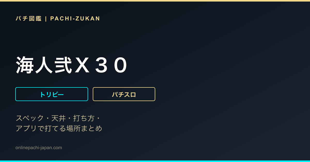 海人弐Ｘ３０ - 機種画像