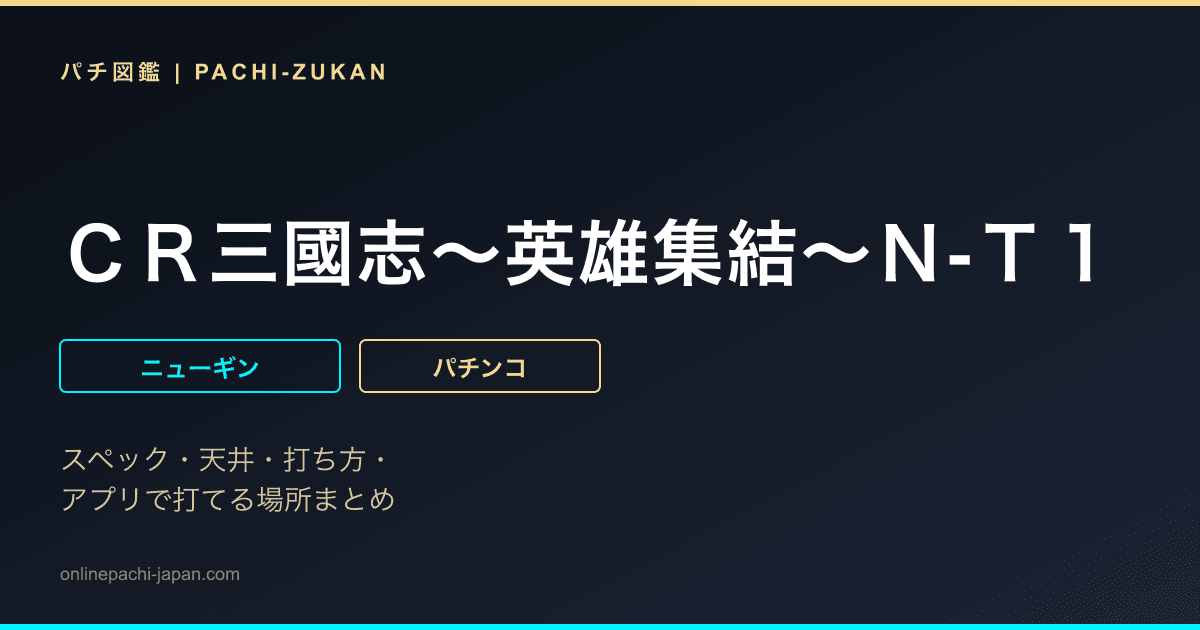 ＣＲ三國志〜英雄集結〜Ｎ‐Ｔ１