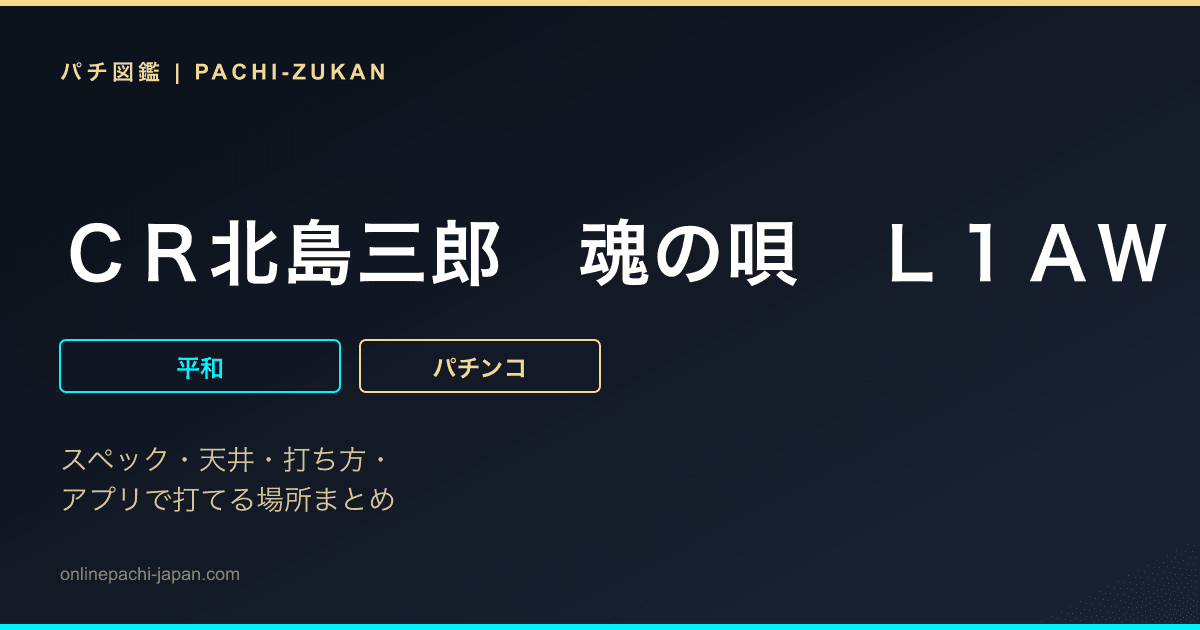 ＣＲ北島三郎　魂の唄　Ｌ１ＡＷ