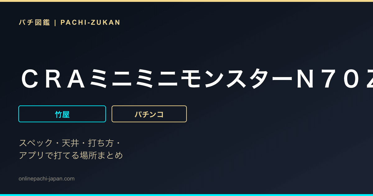 ＣＲＡミニミニモンスターＮ７０Ｚ２