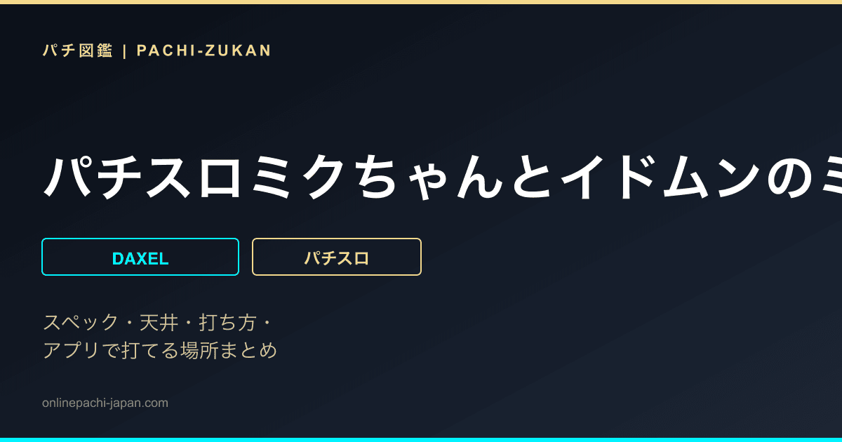 パチスロミクちゃんとイドムンのミラクルチャレンジ