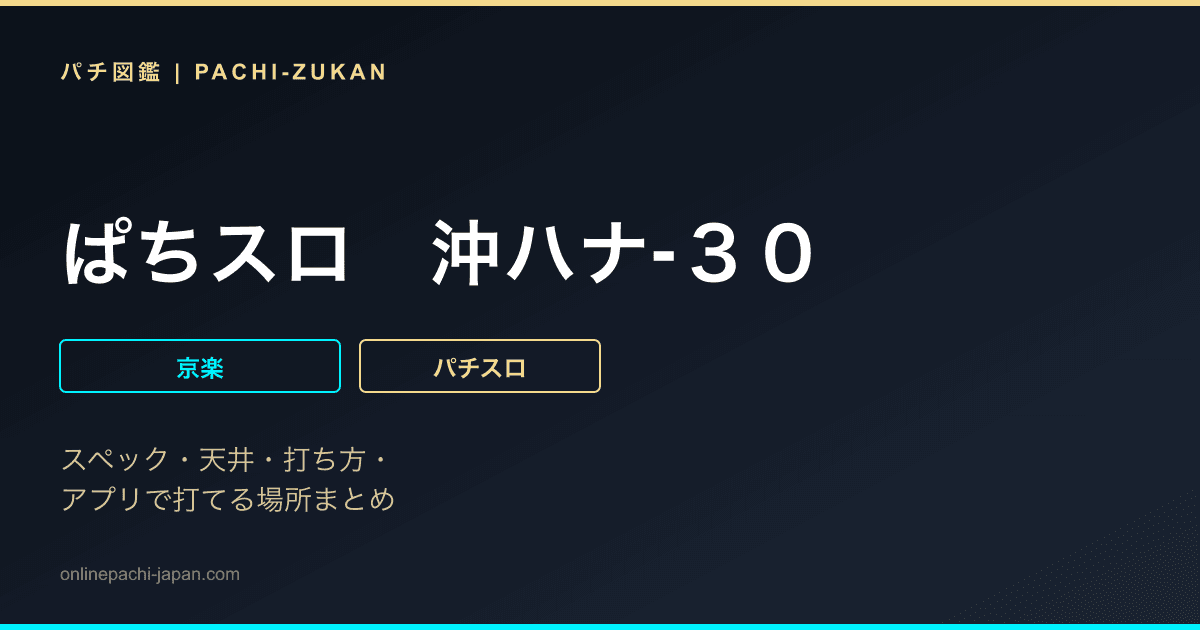 ぱちスロ　沖ハナ‐３０