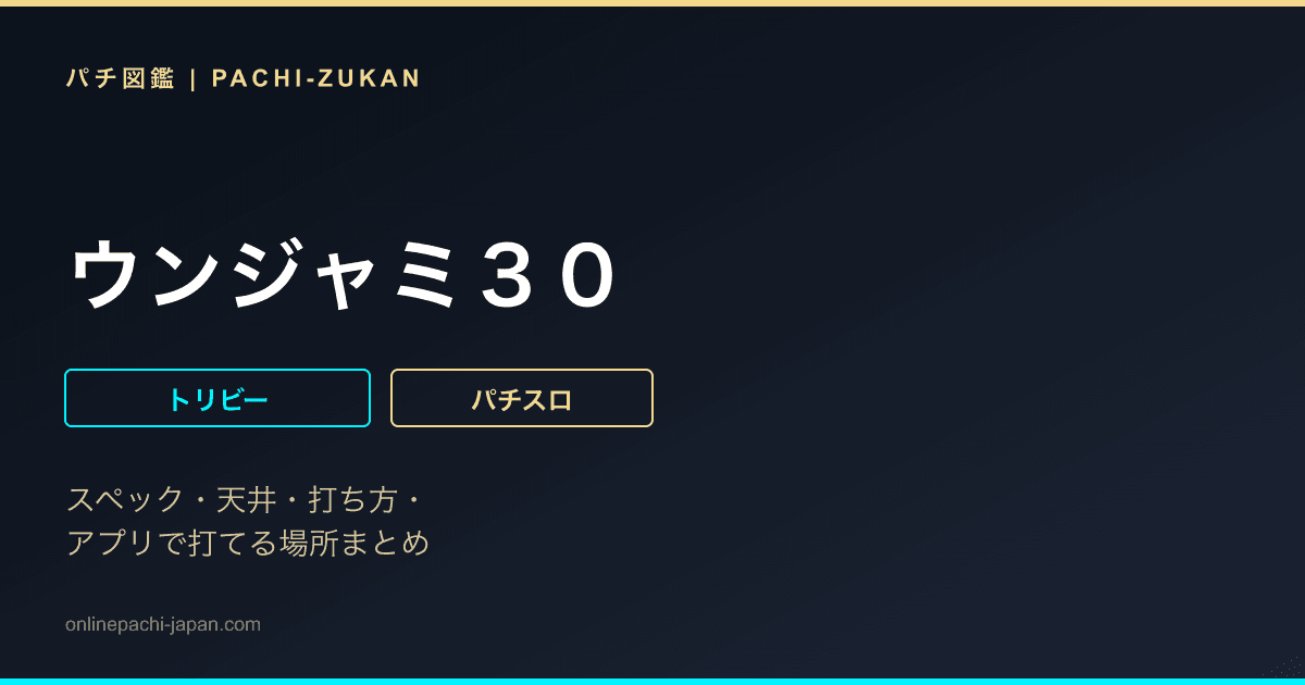 ウンジャミ３０ - 機種画像