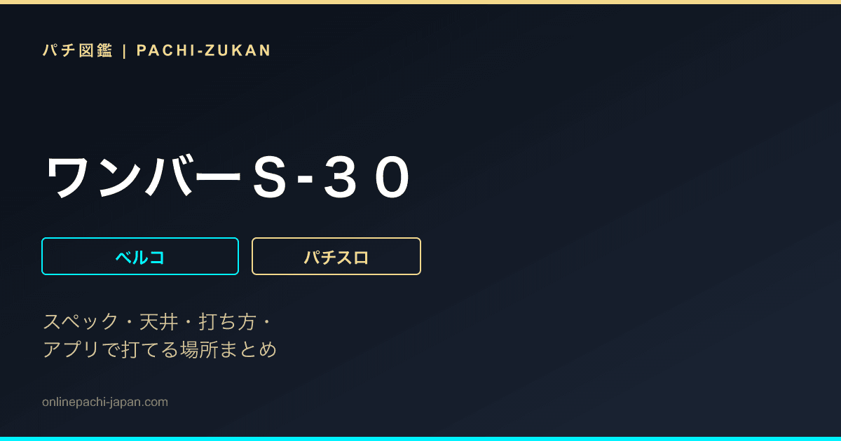 ワンバーＳ‐３０