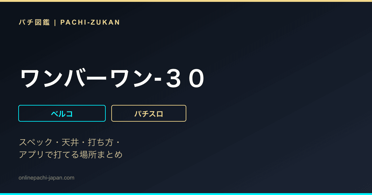 ワンバーワン‐３０
